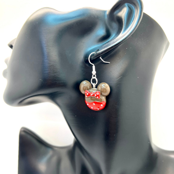 Minnie Mouse Earrings - Minnie Donut Earrings - Disney Inspired Earrings - Picture 9 of 9
